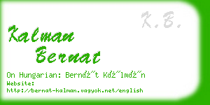 kalman bernat business card